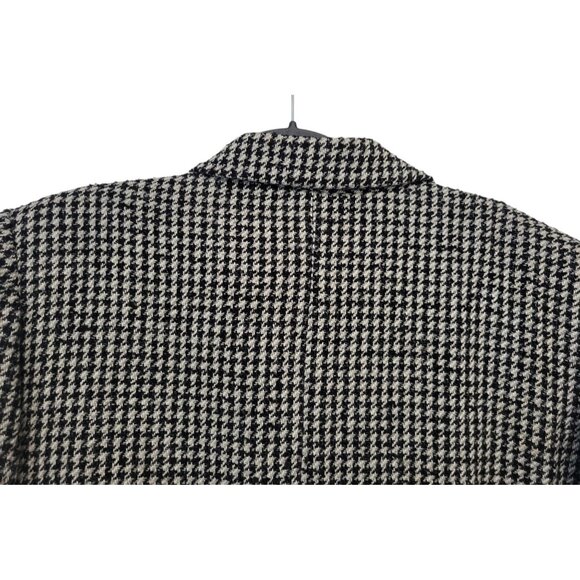 Vintage Sasson Houndstooth Power Blazer Double Breasted Structured Jacket - Picture 9 of 15